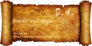 Darázsi Absa névjegykártya